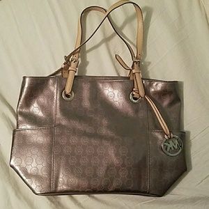 Metallic Jet Set Tote